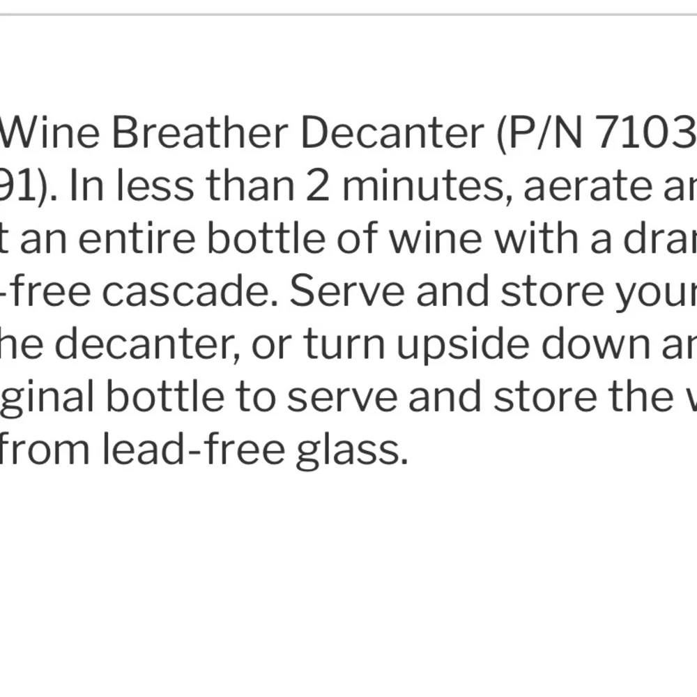 MENU Black Wine Breather Decanter Bar Accessory - Picture 5 of 7